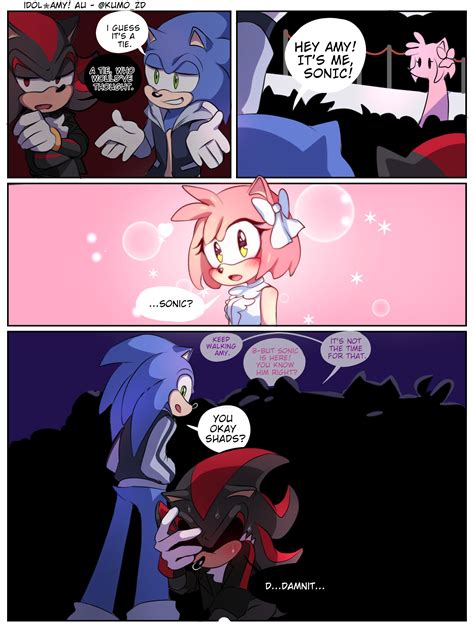 sonic the hedgehog, amy rose, and shadow the hedgehog (sonic) drawn by kumo_zd | Danbooru