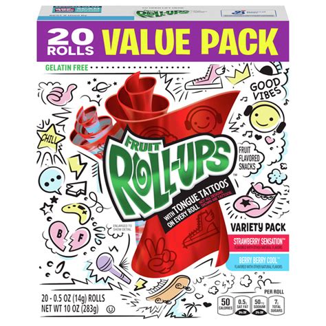 Save on Fruit Roll-Ups Unicorn Tongue Tattoos Variety Pack - 20 ct ...