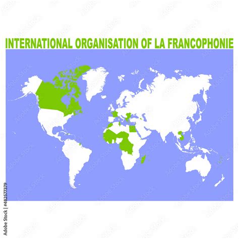 vector map with location of the International Organisation of La ...