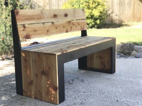 Modern Bench with Back – Free Woodworking Plan.com