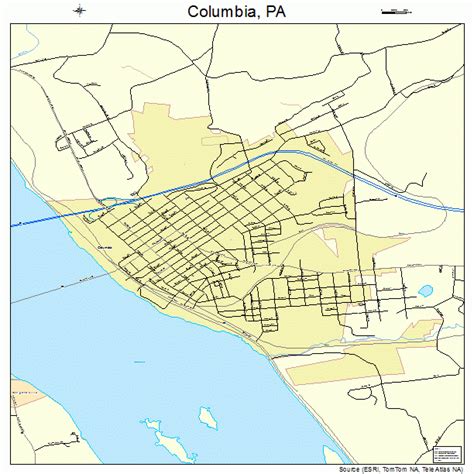 Columbia Pennsylvania Street Map 4215384