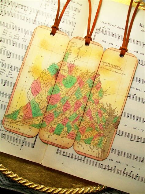 Virginia Historical Map Bookmarks Gifts for Men Circa 1827 - Etsy