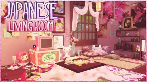 Sims 4:Cute Japanese Inspired Living Room|CC | Sims 4 anime, Sims 4, Sims