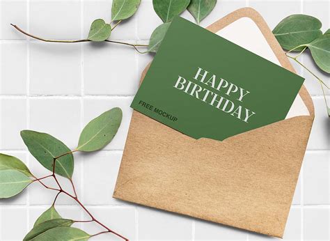 Free Realistic Greeting Card Mockup | Mockuptree