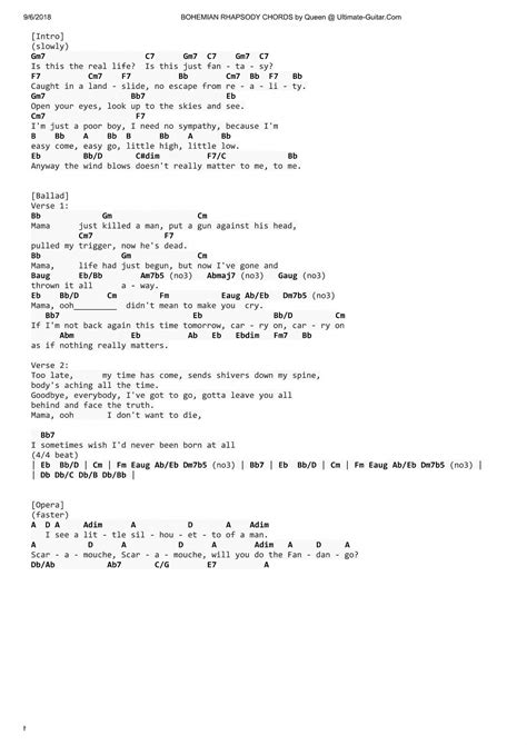 guitar chords #guitarchords | Bohemian rhapsody chords, Guitar songs for beginners, Ukulele ...