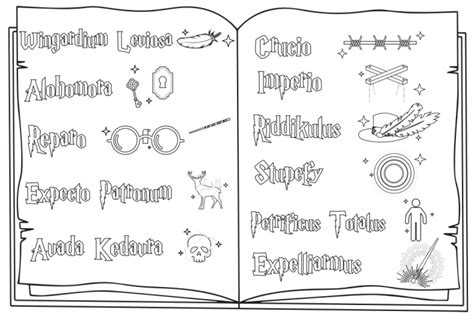 14 Free Unofficial Harry Potter Spells Coloring Pages | Kids Activities ...