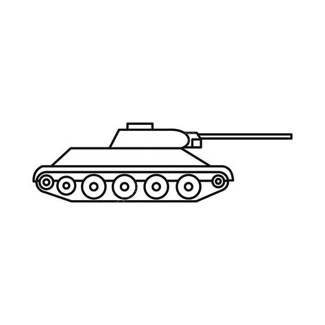 Tank Outline Vector Hd PNG Images, Tank Icon In Outline Style, Style ...