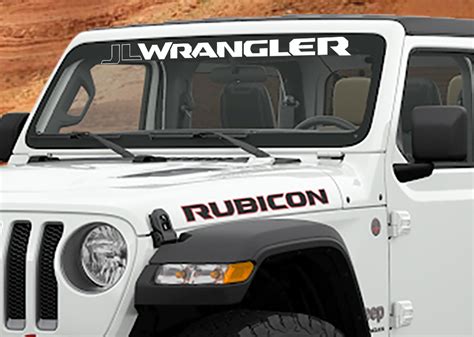 Jeep Wrangler JL/JLU Wrangler Windshield Banner Vinyl Decal | Jeep Wrangler Decals