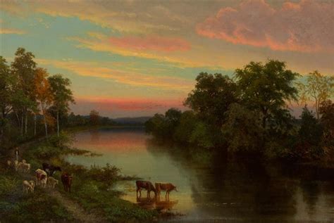 Sunset with Cows - John Frederick Kensett - WikiArt.org - encyclopedia of visual arts