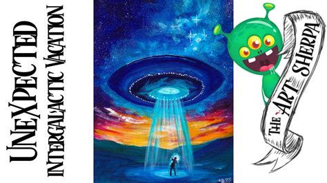 UFO easy acrylic painting tutorial for beginners step by step ...