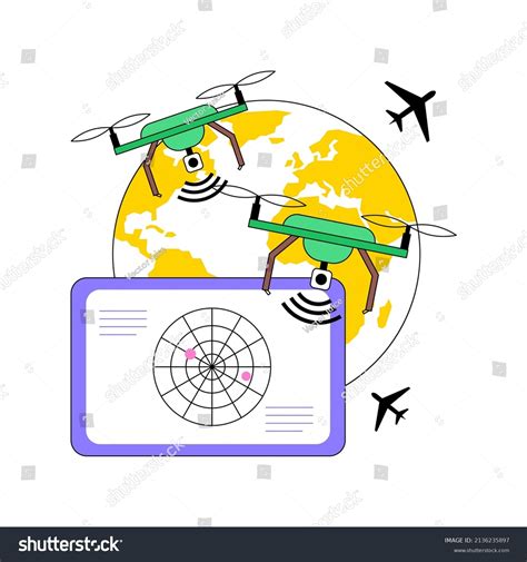 Military Drone Abstract Concept Vector Illustration Stock Vector ...