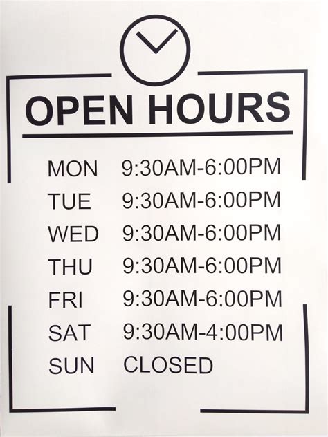 Custom Open Hours Sign Customizable Sign Store Opening - Etsy