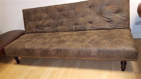 Lovely dark brown leather sofa bed,Brand new condition | in Glasgow City Centre, Glasgow | Gumtree