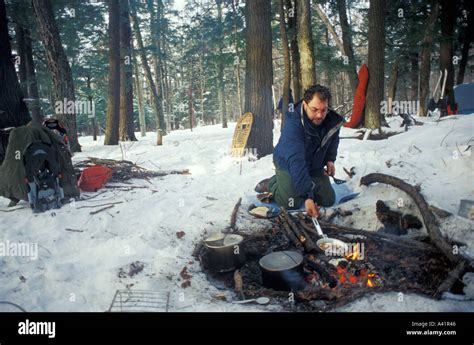 Winter Camping in Upper Peninsula of Michigan Stock Photo: 3560261 - Alamy