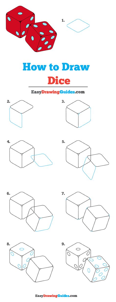 How to Draw Dice - Really Easy Drawing Tutorial