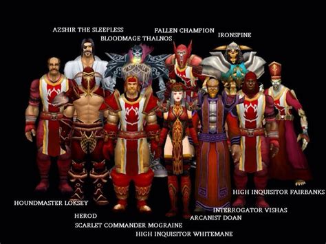 The bosses of scarlet monastery | World of warcraft, Croisade