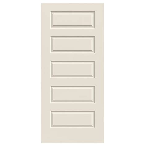 Shop JELD-WEN (Primed) Solid Core 5-Panel Equal Slab Interior Door ...