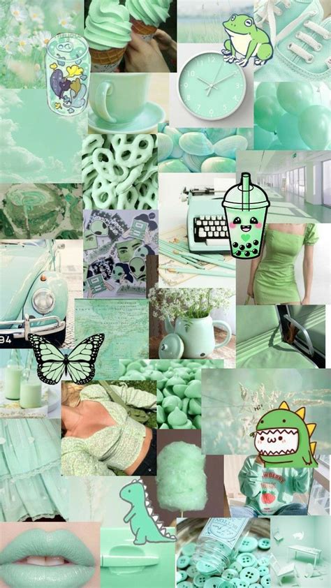 Mint Green Collage Wallpapers - Wallpaper Cave