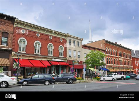 Shops in downtown Lee, Massachusetts, USA Stock Photo - Alamy