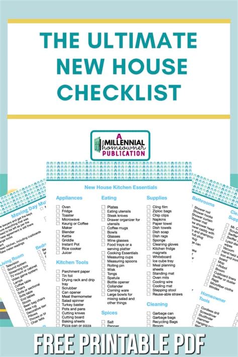 Wondering what essentials you need for your first house? Get this free ...