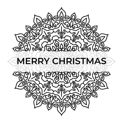 Merry Christmas with mandala 3550952 Vector Art at Vecteezy