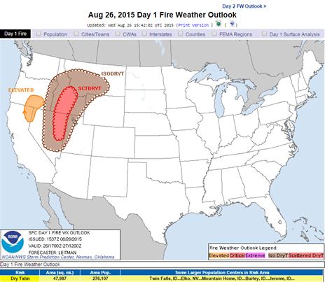 UPDATED: Smoke map, Aug. 26, 2015 - Wildfire Today