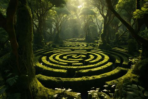 Green Maze in Forest Graphic by Forhadx5 · Creative Fabrica