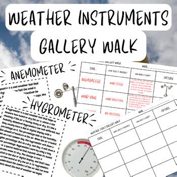 Weather Instruments Gallery Walk Weather Tools by A Dads Classroom