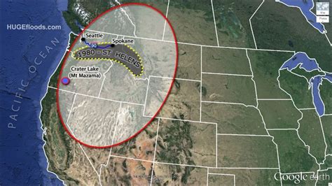 Crater Lake Mount Mazama eruption ash distribution map. | Crater lake, Lake, Crater lake ...