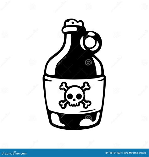 Poison Bottle Hazard Symbol Vector Illustration | CartoonDealer.com #114289360