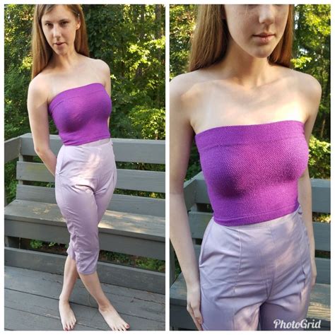 Vintage purple tube top 70s crop top | Tube top, Vintage crop tops, Crop tops