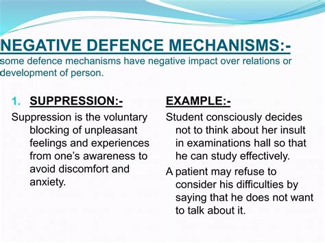 Defence mechanism | PPT