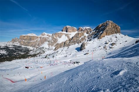 Premium Photo | Ski resort in dolomites, italy