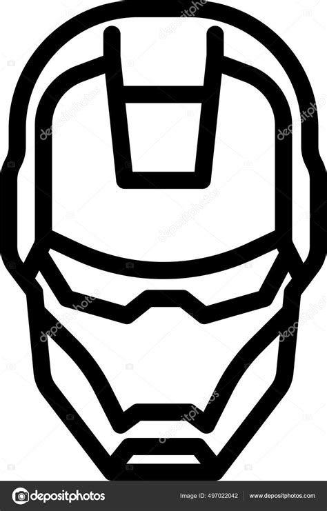 Iron Man Logo Clipart Black