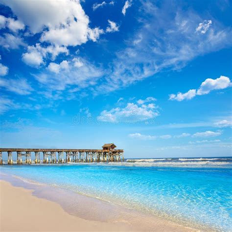 Cocoa Beach Pier in Cape Canaveral Florida Stock Photo - Image of cape, blue: 73505042