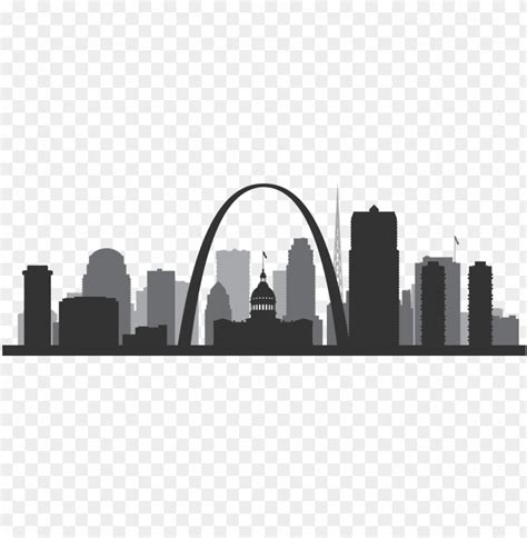 St. Louis Skyline Silhouette PNG Image