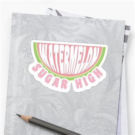 "Watermelon Sugar High Harry Lyrics " Sticker by inkha | Redbubble