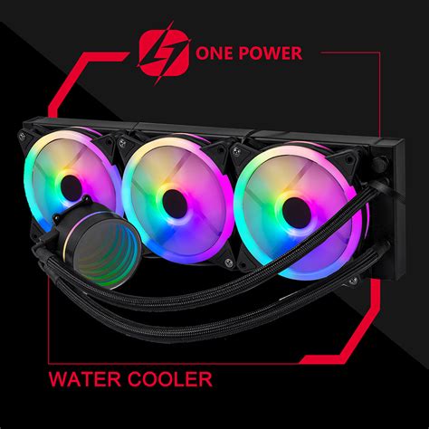 Adjustable RGB Fan PC Liquid Cooling CPU Cooler Water Cooled Water ...