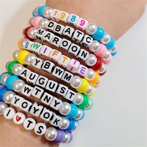 taylor swift beaded bracelets in 2023 | Diy bracelet designs, Taylor ...