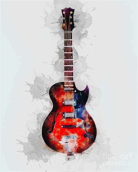 Electric Guitar Digital Art by Ian Mitchell