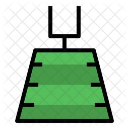 Field Icon - Download in Colored Outline Style