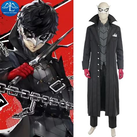 MANLUYUNXIAO Game Cosplay Costume Persona 5 Joker Anime Cosplay Full ...