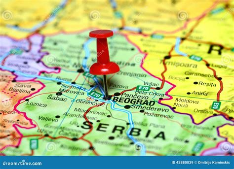 Belgrade Pinned on a Map of Europe Stock Image - Image of concept, atlas: 43880039