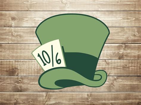 Mad Hatter Hat Svg Alice in Wonderland Svg Cutting Files for - Etsy