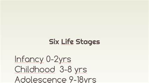 6 Life Stages by S Anderson on Prezi