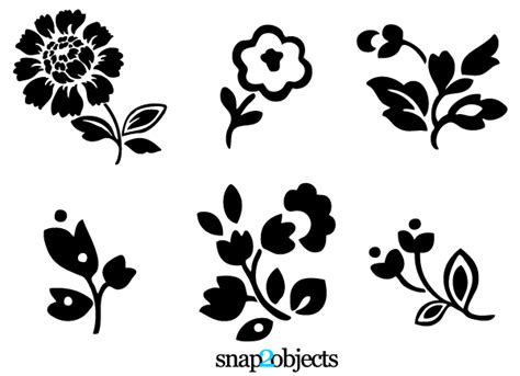 vector flower silhouette png - Clip Art Library