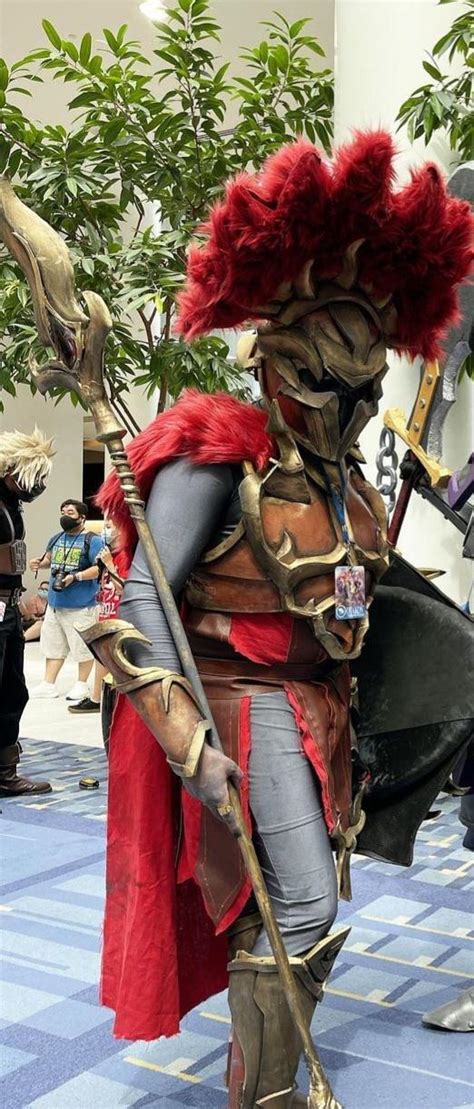 My Myrmidon Pantheon cosplay from Otakon2022! : r/LeagueCosplay