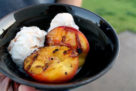 Crazy Awesome Grilled Peaches - My Go-To Summer Dessert - Chris Loves Julia