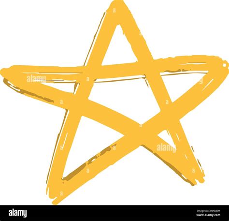 yellow hand drawn star Stock Vector Image & Art - Alamy