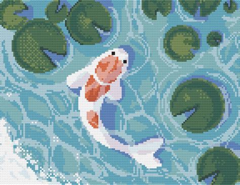 Pond Life Pixel Art Koi Fish Cross Stitch Pattern PDF - Etsy | Cross stitch patterns, Cross ...